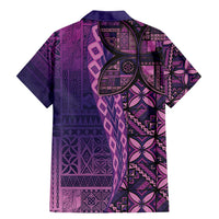 Samoan Pacific Tribal Flower Geometric Art Tattoos Family Matching Mermaid Dress and Hawaiian Shirt Siapo Pattern Purple Haze LT03 - Polynesian Pride