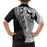 Fijian Masi Tattoos Family Matching Off Shoulder Short Dress and Hawaiian Shirt with Tapa Tribal Pattern LT03 - Polynesian Pride