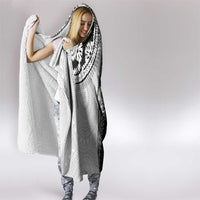 Fijian Masi Tattoos Hooded Blanket with Tapa Tribal Pattern - Polynesian Pride