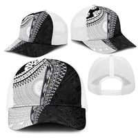 Fijian Masi Tattoos Mesh Trucker Cap with Tapa Tribal Pattern - Polynesian Pride