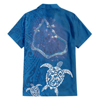 Cook Islands Manihiki Atoll Family Matching Long Sleeve Bodycon Dress and Hawaiian Shirt Maori Turtle and Polynesian Pattern LT03 - Polynesian Pride