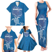 Cook Islands Manihiki Atoll Family Matching Tank Maxi Dress and Hawaiian Shirt Maori Turtle and Polynesian Pattern LT03 - Polynesian Pride