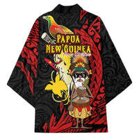 Papua New Guinea Christmas Kimono Funny Melanesian Santa with Bird-of-paradise Tribal Style LT03 - Polynesian Pride