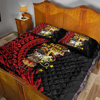 Papua New Guinea Christmas Quilt Bed Set Funny Melanesian Santa with Bird-of-paradise Tribal Style LT03 - Polynesian Pride