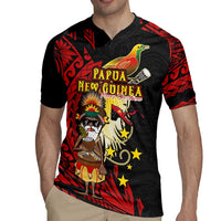 Papua New Guinea Christmas Rugby Jersey Funny Melanesian Santa with Bird-of-paradise Tribal Style LT03 - Polynesian Pride
