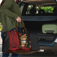 Papua New Guinea Christmas Travel Bag Funny Melanesian Santa with Bird-of-paradise Tribal Style LT03 - Polynesian Pride
