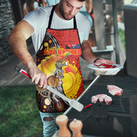 Australia and Papua New Guinea Together Apron Bird-of-paradise and Kangaroo with Oro Tapa and Aboriginal Art Motifs LT03 - Polynesian Pride