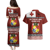 Tongan Culture Couples Matching Puletasi and Hawaiian Shirt Ngatu Art Tattoo and Emblem of Tonga LT03 - Polynesian Pride
