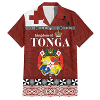 Tongan Culture Hawaiian Shirt Ngatu Art Tattoo and Emblem of Tonga LT03 Red - Polynesian Pride
