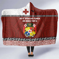 Tongan Culture Hooded Blanket Ngatu Art Tattoo and Emblem of Tonga LT03 One Size Red - Polynesian Pride