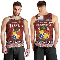 Tongan Culture Men Tank Top Ngatu Art Tattoo and Emblem of Tonga LT03 - Polynesian Pride