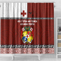 Tongan Culture Shower Curtain Ngatu Art Tattoo and Emblem of Tonga LT03 - Polynesian Pride