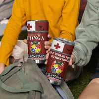 Tongan Culture Tumbler Cup Ngatu Art Tattoo and Emblem of Tonga LT03 - Polynesian Pride