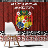 Tongan Culture Window Curtain Ngatu Art Tattoo and Emblem of Tonga LT03 - Polynesian Pride