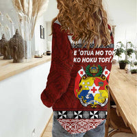 Tongan Culture Women Casual Shirt Ngatu Art Tattoo and Emblem of Tonga LT03 - Polynesian Pride