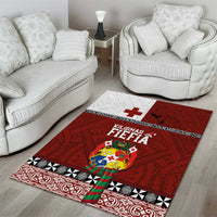 Tongan Christmas Area Rug Kilisimasi Fiefia with Ngatu Art Tattoo LT03 - Polynesian Pride