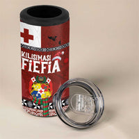 Tongan Christmas 4 in 1 Can Cooler Tumbler Kilisimasi Fiefia with Ngatu Art Tattoo LT03 - Polynesian Pride