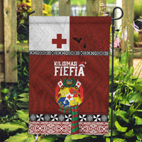 Tongan Christmas Garden Flag Kilisimasi Fiefia with Ngatu Art Tattoo LT03 Garden Flag Red - Polynesian Pride