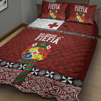 Tongan Christmas Quilt Bed Set Kilisimasi Fiefia with Ngatu Art Tattoo LT03 - Polynesian Pride