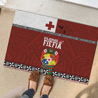 Tongan Christmas Rubber Doormat Kilisimasi Fiefia with Ngatu Art Tattoo LT03 - Polynesian Pride