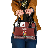 Tongan Christmas Shoulder Handbag Kilisimasi Fiefia with Ngatu Art Tattoo LT03 One Size Red - Polynesian Pride