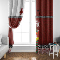 Tongan Christmas Window Curtain Kilisimasi Fiefia with Ngatu Art Tattoo LT03 - Polynesian Pride