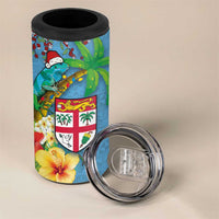 Fijians Iguana Tagimoucia Christmas 4 in 1 Can Cooler Tumbler Christmas Palm Tree and Hibiscus LT03 - Polynesian Pride