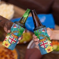 Fijians Iguana Tagimoucia Christmas 4 in 1 Can Cooler Tumbler Christmas Palm Tree and Hibiscus LT03 - Polynesian Pride