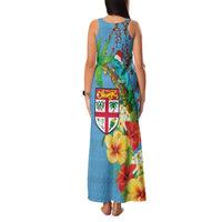 Fijians Iguana Tagimoucia Christmas Family Matching Tank Maxi Dress and Hawaiian Shirt Christmas Palm Tree and Hibiscus LT03 - Polynesian Pride