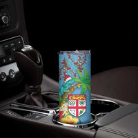 Fijians Iguana Tagimoucia Christmas Skinny Tumbler Christmas Palm Tree and Hibiscus LT03 - Polynesian Pride