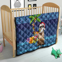 The Funny Santa Wears Sulu Christmas Quilt Fijian Christmas Palm Tree With Masi Art Tattoo LT03 - Polynesian Pride