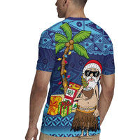 The Funny Santa Wears Sulu Christmas Rugby Jersey Fijian Christmas Palm Tree With Masi Art Tattoo LT03 - Polynesian Pride