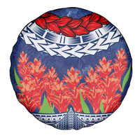 Samoan Tapa Spare Tire Cover Ula Fala and Teuila Flower LT03 - Polynesian Pride