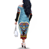Royal New Zealand Air Force ANZAC Day Family Matching Off Shoulder Long Sleeve Dress and Hawaiian Shirt Te Tauaarangi o Aotearoa LT03 - Polynesian Pride