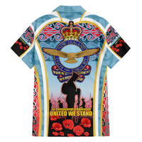 Royal New Zealand Air Force ANZAC Day Family Matching Short Sleeve Bodycon Dress and Hawaiian Shirt Te Tauaarangi o Aotearoa LT03 - Polynesian Pride
