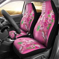 Hawaii Aloha Turtle Hibiscus and Leaves Car Seat Cover with Polynesian and Kakau Tattoos Rose Color LT03 - Polynesian Pride