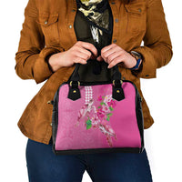 Hawaii Aloha Turtle Hibiscus and Leaves Shoulder Handbag with Polynesian and Kakau Tattoos Rose Color LT03 - Polynesian Pride