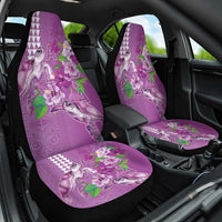 Hawaii Aloha Turtle Hibiscus and Leaves Car Seat Cover with Polynesian and Kakau Tattoos Lilac Color LT03 One Size Purple - Polynesian Pride
