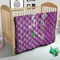 Hawaii Aloha Turtle Hibiscus and Leaves Quilt with Polynesian and Kakau Tattoos Lilac Color LT03 - Polynesian Pride