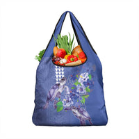 Hawaii Aloha Turtle Hibiscus and Leaves Grocery Bag with Polynesian and Kakau Tattoos Denim Color LT03 1-pack One Size Blue - Polynesian Pride
