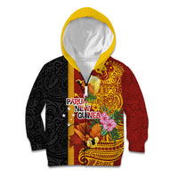 Papua New Guinea Independence Day Kid Hoodie Birds-of-Paradise Melanesian Tattoos Tropical Plants