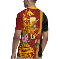 Papua New Guinea Independence Day Rugby Jersey Birds-of-Paradise Melanesian Tattoos Tropical Plants