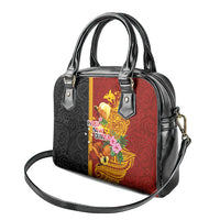 Papua New Guinea Independence Day Shoulder Handbag Birds-of-Paradise Melanesian Tattoos Tropical Plants