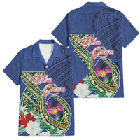 Guam Chamorro Family Matching Summer Maxi Dress and Hawaiian Shirt Tribal Latte Stone and Seal Artwork Polynesian Patterns
