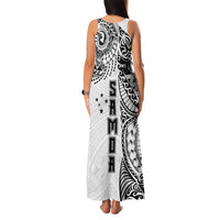 Samoa 685 Art Traditional Tattoo Pattern Family Matching Tank Maxi Dress and Hawaiian Shirt White Color LT03 - Polynesian Pride
