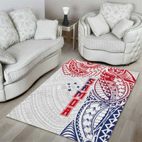 Samoa 685 Art Traditional Tattoo Pattern Area Rug Gradient Color