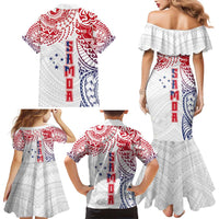 Samoa 685 Art Traditional Tattoo Pattern Family Matching Mermaid Dress and Hawaiian Shirt Gradient Color LT03 - Polynesian Pride