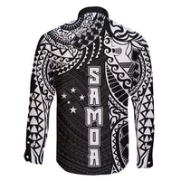 Samoa 685 Art Traditional Tattoo Pattern Family Matching Summer Maxi Dress and Hawaiian Shirt Black Color LT03 - Polynesian Pride
