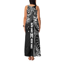Samoa 685 Art Traditional Tattoo Pattern Family Matching Tank Maxi Dress and Hawaiian Shirt Black Color LT03 - Polynesian Pride