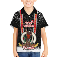 Personalised Vanuatu Christmas Hawaiian Shirt Polynesian Tribal Snow Style LT03 - Polynesian Pride